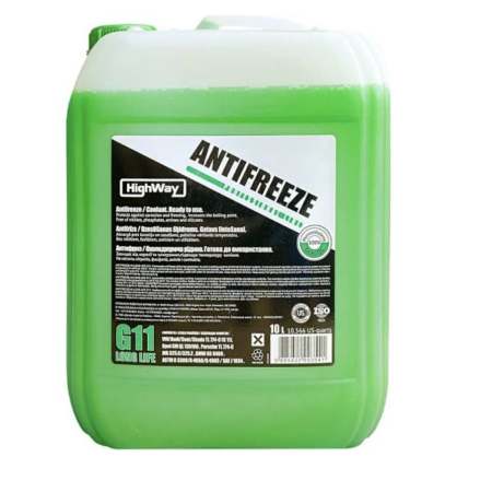 Антифриз HighWay ANTIFREEZE-40 LONG LIFE G11 (зелений) 10л